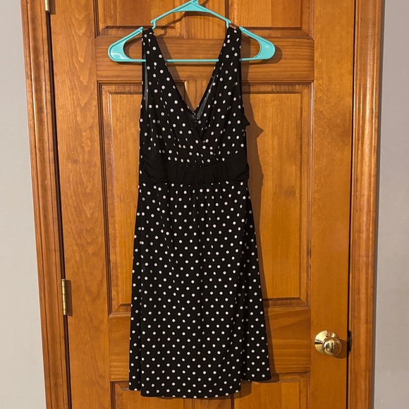 Maurices Black and White Polka Dot Backless Dress - Picture 1 of 3